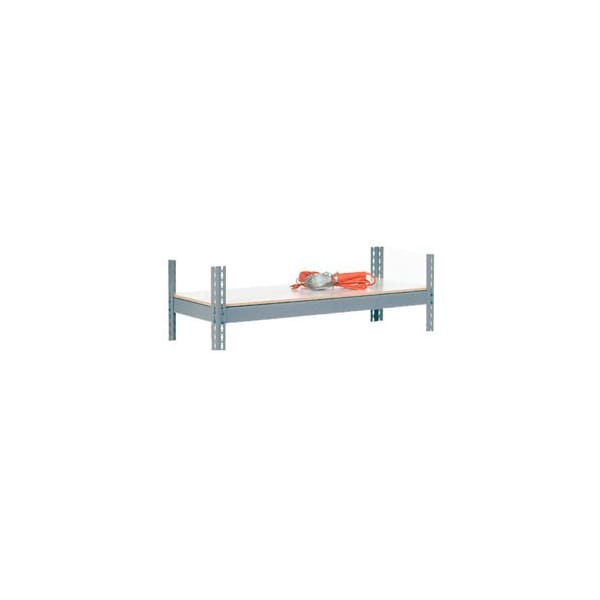 Global Industrial Additional Shelf, Double Rivet, Melamine Deck, 48inW x 18inD, Gray 235452GY - main